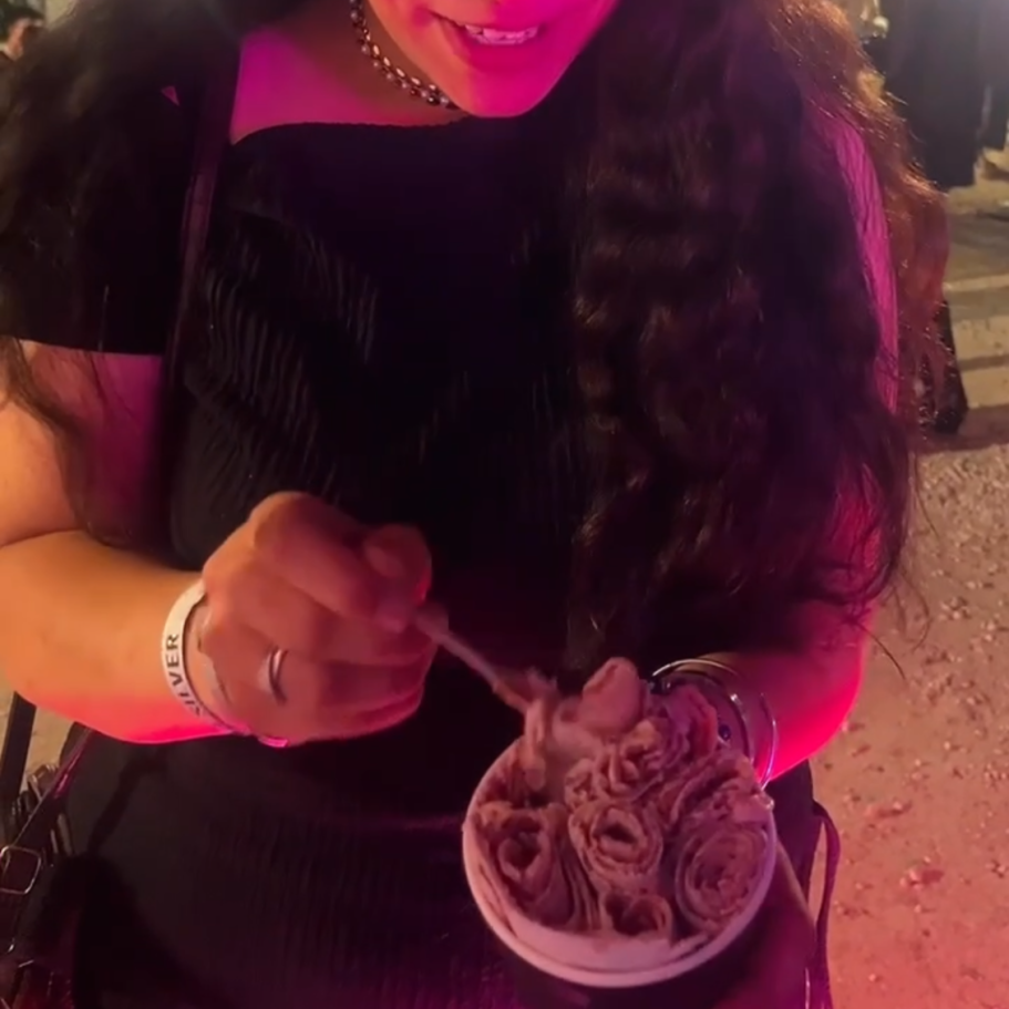 Clients satisfaits lors d’une animation Ice Roll 