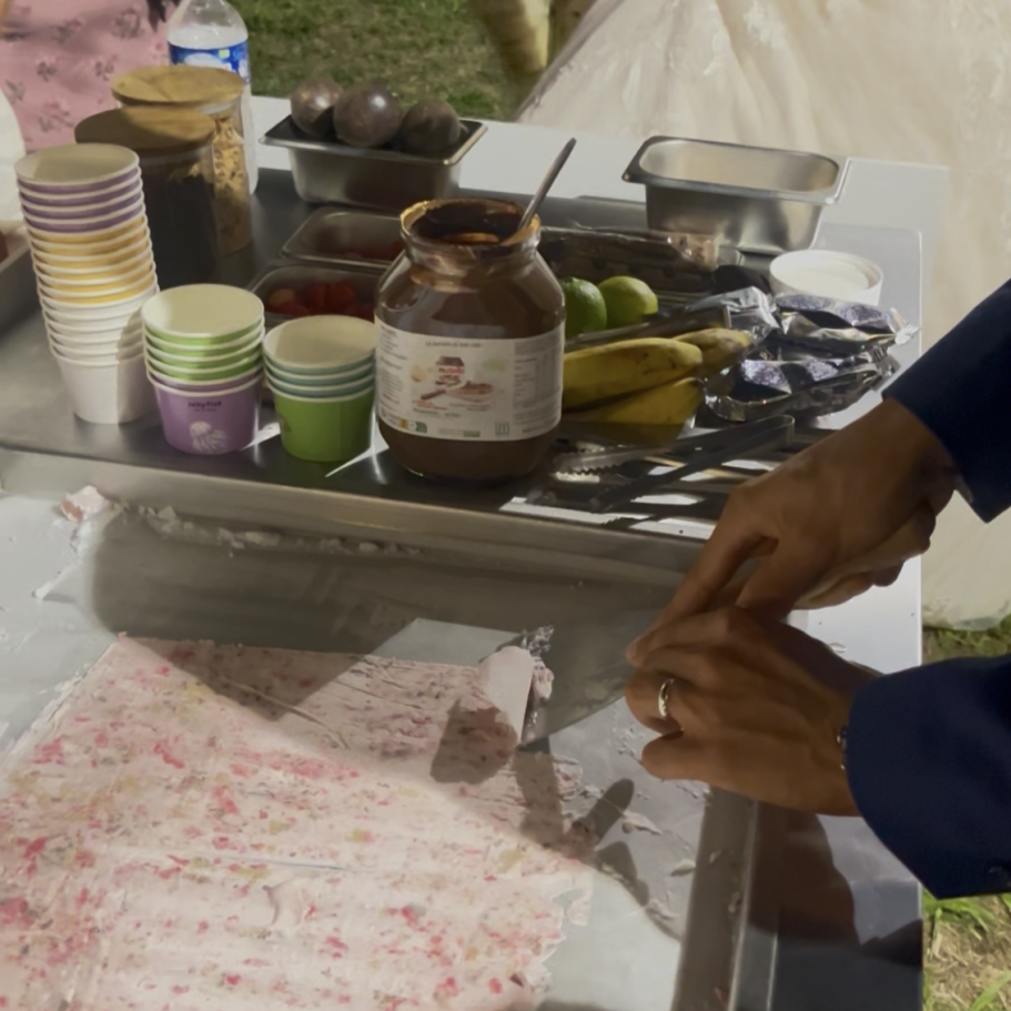 Animation Ice Roll avec interaction des invités lors d’un événement